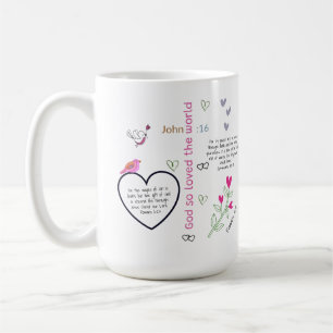 Gud älskade världen så mycket kristen kaffemugg