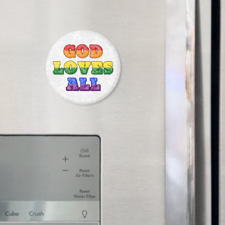 "Gud Älskar Alla" HBTQIA+/Queer Kristet Stolt Magnet