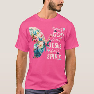 Gud älskar av Jesus Blommigt Butterfly Chr T Shirt