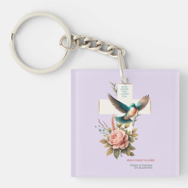 Gud älskar dig kors och fågel design (Framsidan)