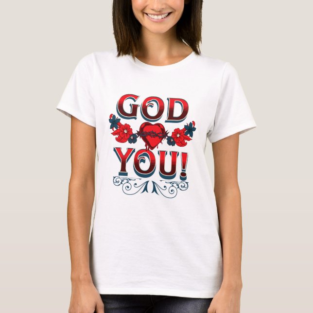 Gud älskar dig t shirt (Framsida)