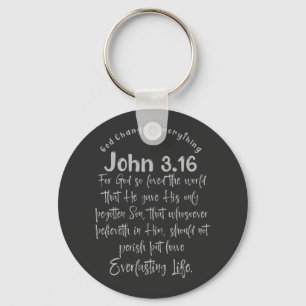 Gud ändrade allt med John 3.16 Bible Verse Nyckelring