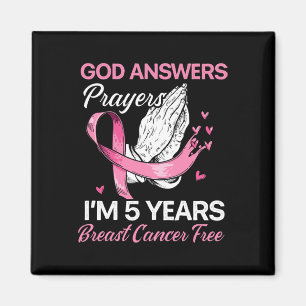 Gud Answers Prayers Bröstcancer överlevande Christ Magnet