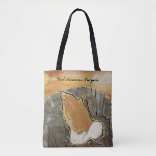 Gud Answers Prayers Tote Bag Tygkasse