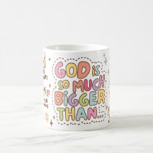 Gud är Bigger Motivational Christian Illustration