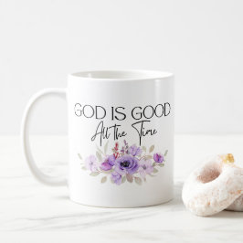 Gud är Bra All Time Christian Quote Flower Kaffemugg