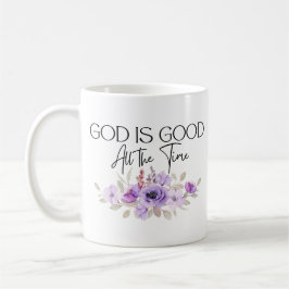 Gud är Bra All Time Christian Quote Flower Kaffemugg