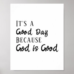 Gud är Bra Bible Quote-inspiration Poster