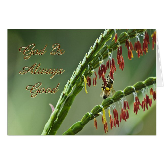 Gud är Bra Hälsningskort (Framsidan Horizontal)