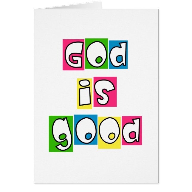 Gud är bra hälsningskort (Framsidan)