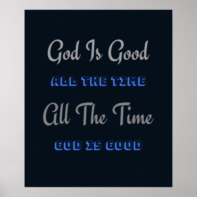 Gud är Bra hela tiden (design) Poster (Framsidan)
