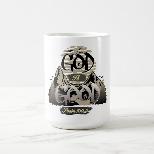 Gud är Bra - inspirerande kristen design Magisk Mugg (Center)