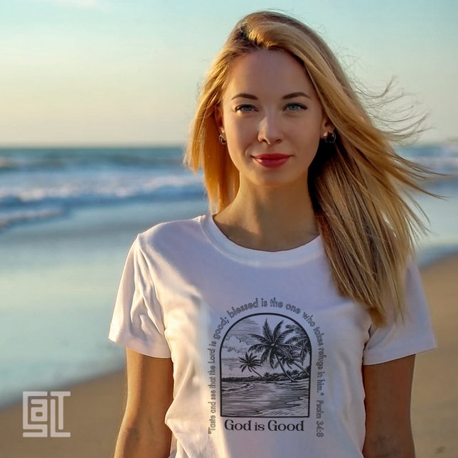 Gud är Bra Psalm 34 NOTW Christian Inspirational T Shirt (Skapare uppladdad)