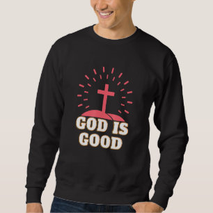 Gud är Bra Religion Kor Bible Christian Faith J Lång Ärmad Tröja