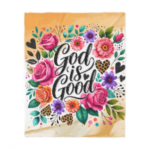 Gud är Bra Religiösa Andlig Fleece Blanket