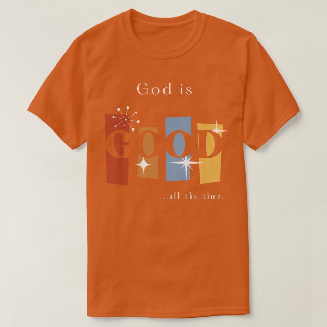 Gud är Bra Retro (Mörk Färg) Premium T Shirt (Design framsida)