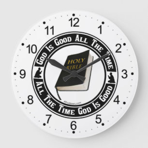 Gud är Bra stor vägglåda Klocka