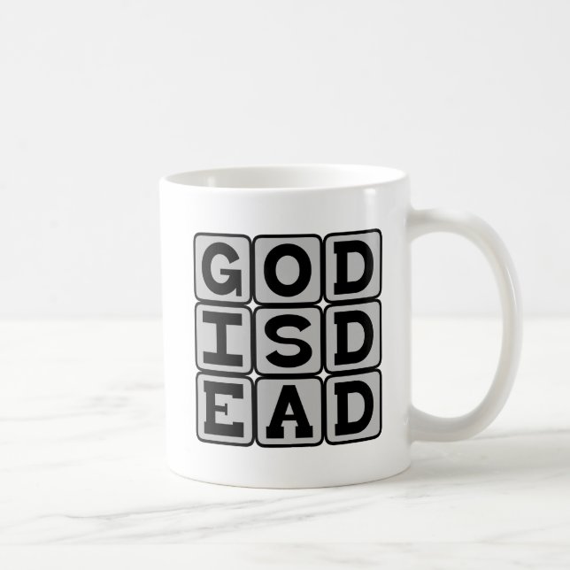 Gud är död, Nietzsche ateistiskt påstående Kaffemugg (Höger)