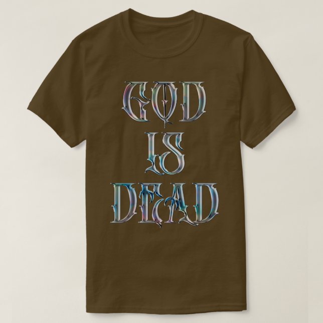 Gud är död Nietzsche Quote 2 T Shirt (Design framsida)