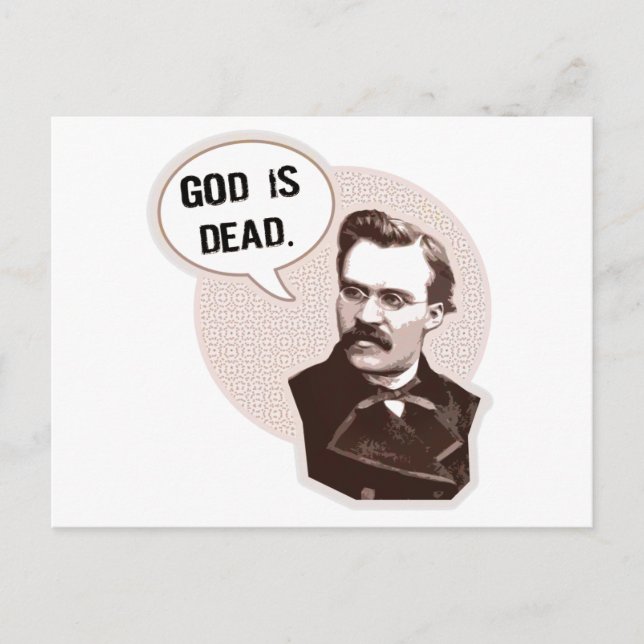 Gud är död (Nietzsche) Vykort (Framsida)