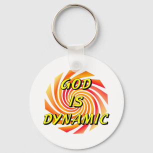 Gud är Dynamic Christian Nyckelring
