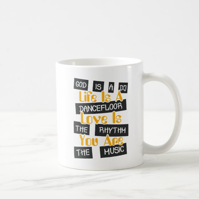 Gud är en DJ Kaffemugg (Höger)