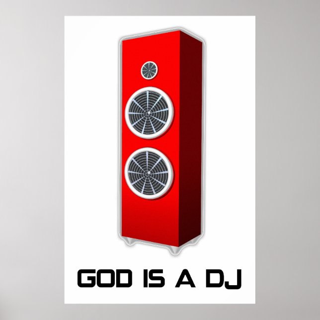 Gud är en DJ Poster (Framsidan)