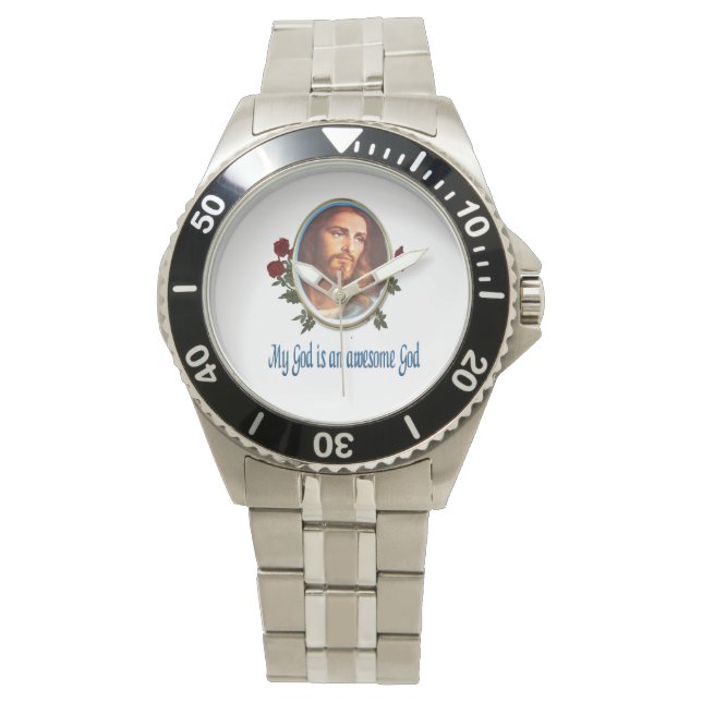 Gud är en fantastisk gud gåva armbandsur (Framsida)