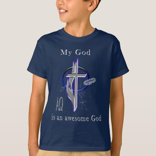 Gud är en Fantastisk Gud T Shirt (Framsida)