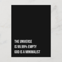 Gud är en minimalist vykort