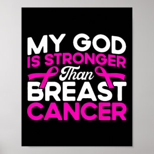 Gud är en större medvetenhet om bröstcancer i Rosa Poster