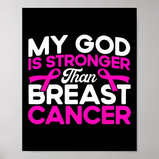 Gud är en större medvetenhet om bröstcancer i Rosa Poster (Framsidan)