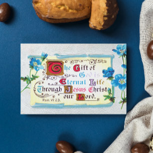 Gud är evigt liv Bible Verse Religiösa Vintage Vykort