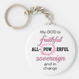 Gud är Faithful Christian Nyckelring