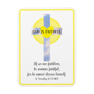 Gud är Faithful Kor inspirational Bible Verse Magnet