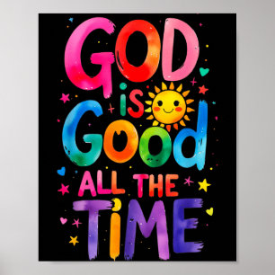 Gud är god all tid Jesus Kristus Kristet gåva Poster