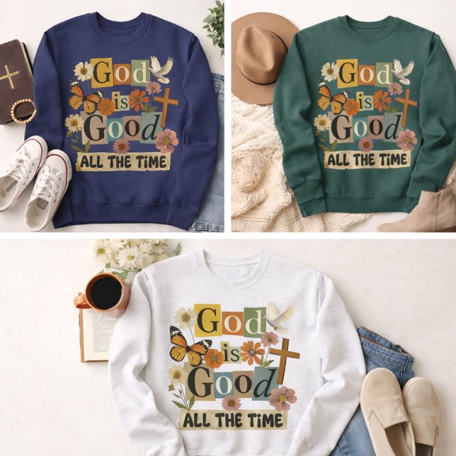 Gud Är God Alltid T Shirt (God is Good All the Time sweatshirts in various colors)