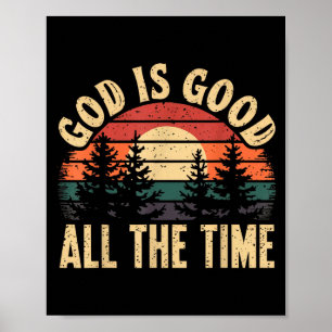 Gud är god hela tiden Kristna bibelvers Jesus Poster