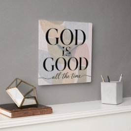 GUD ÄR GOD | Kristet Fyrkantig Klocka