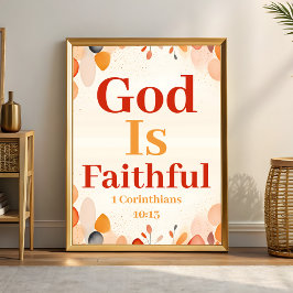 Gud är gudfruktig Boho Christian Wall Art-utskrift Poster