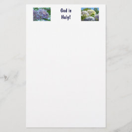 Gud är helig! brevpapper religiöst andligt blommig