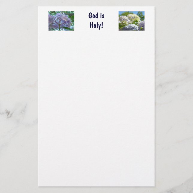 Gud är helig! brevpapper religiöst andligt blommig (Framsida)