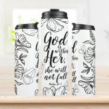 Gud är i hennes psalm 46:5 Bible Verse Gift