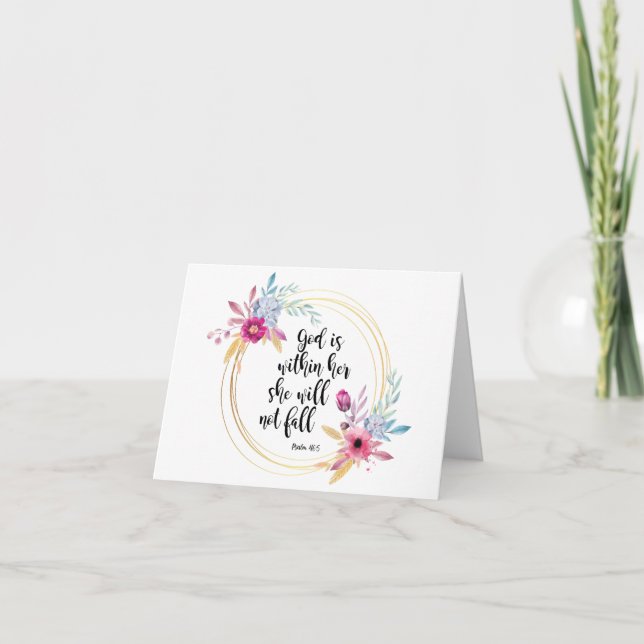 Gud är i hennes psalm 46:5 kort (Framsida)
