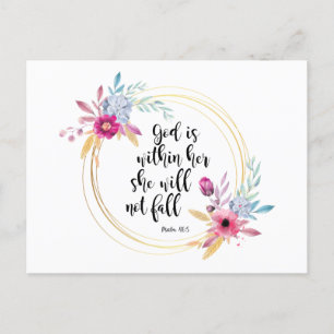 Gud är i hennes psalm 46:5 vykort
