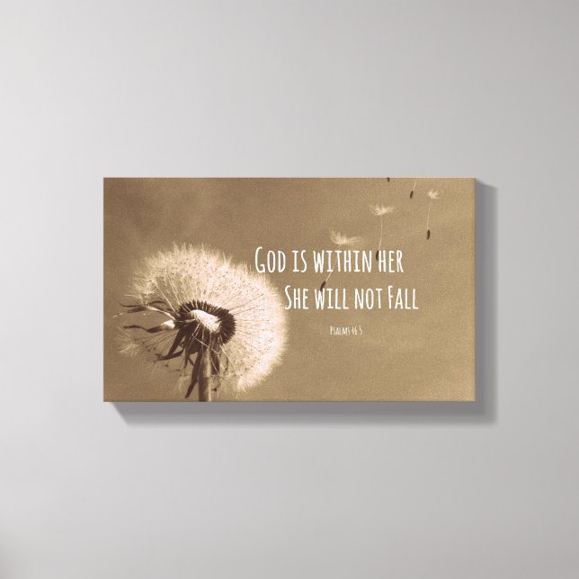 Gud är inom henne, hon kommer inte att falla canvastryck (Framsida)