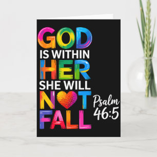 Gud är inom henne, hon skall inte falla Psalm 46-5 Kort