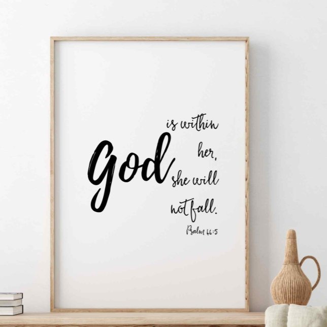 Gud är inom henne kommer hon inte att falla, Psalm Poster (Skapare uppladdad)