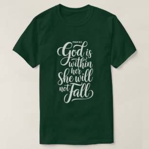 Gud är inom henne Psalm 46:5 Grön kristen T Shirt