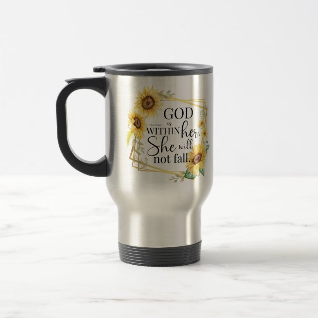 Gud är inom henne - Psalm 46:5 Solros Christian Resemugg (Vänster)